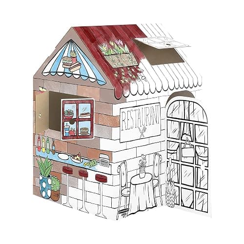 Bankers Box at Play Large Color in Treats N' Eats Playhouse, Cardboard Playhouse and Life Size Craft Activity for Kids and Families - Image 1