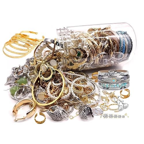 Mystery Jewelry Jar Set, 30+piece Mixed Surprise Jewelry Box for Women, Gift Set including necklace, earrings, ring, and bracelet – a unique birthday gift for her. - Image 1