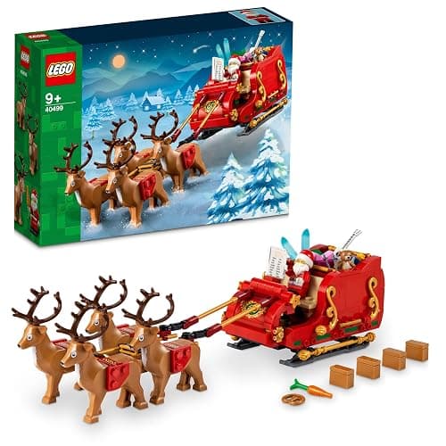 LEGO Santa's Sleigh - Building Toys for Kids, Boys & Girls, Ages 9+ - Indoor Christmas Decorations for Home W/Santa Claus Figurine & Reindeer - Gifts for Boys & Girls - 40499 - Image 1