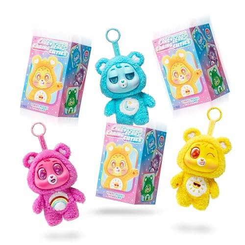 Basic Fun Care Bears Caring Cuties 15cm Plush Clip-On Soft Toy – Surprise Collectible Care Bear with Sparkling Eyes, Ribbon & Metal Clip, Ages 4+ - Image 1