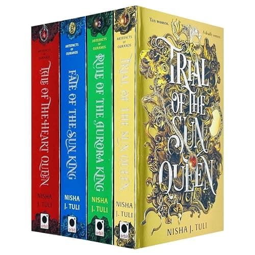Artefacts of Ouranos Series 4 Books Collection Set By Nisha J. Tuli (Trial of the Sun Queen, Rule of the Aurora King, Fate of the Sun King & Tale of the Heart Queen) - Image 1