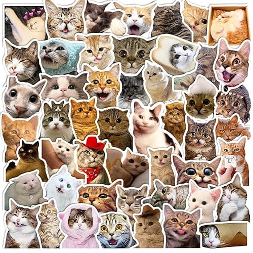 100 Pcs Cute Cat Stickers for Kids, Waterproof for Kids,Vinyl for Water Bottle,Laptop,Phone,Skateboard Stickers for KidsTeens Girls and Boys - Image 1