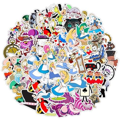 70Pcs Hot Disney Alice in Wonderland Stickers Pack for Water Bottles Cup Laptop Guitar Car Motorcycle Bike Skateboard Luggage Box Vinyl Waterproof Graffiti Patches WJ - Image 1