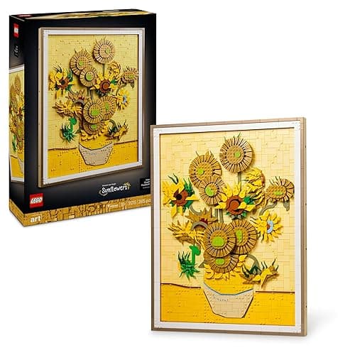 LEGO Art Vincent Van Gogh – Sonnenblumen - 3D-Blumengemälde mit beweglichen Blüten - Deko fürs Wohnzimmer oder Büro - Bausatz für Erwachsene - Kreative Geschenkidee für Männer & Frauen 31215 - Image 1