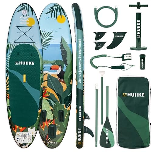 HUIIKE Stand Up Paddle Board for Adults with Accessories Included, Oar, Fins, Pump. Inflatable Sup Board Great Stability and Resistance. 10’ x 33" x 5.9", Maximum Load 286 lb - Image 1