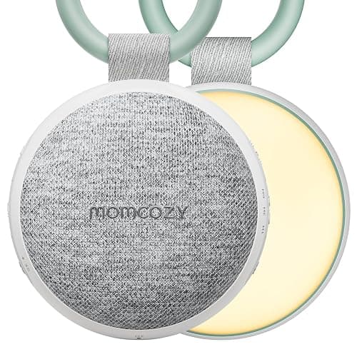 Momcozy Portable Sound Machine with Night Light, White Noise Sound Machine for Baby, 20 Soothing Sounds, Sound Therapy, Long-Lasting Power, Timer, Clips on Stroller, Baby Shower Gifts - Image 1