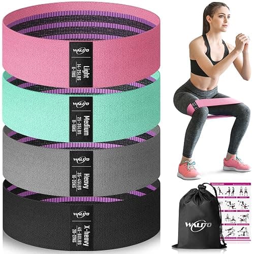 Resistance Bands for Working Out, Fabric Exercise Bands for Legs and Butt, Workout Bands for Women and Men, Booty Band for Yoga Starter Set, Pilates, Rehab, Fitness and Home Workout - Image 1