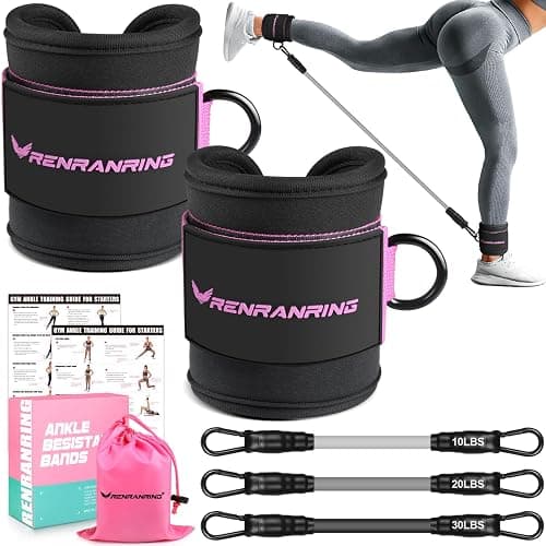 Ankle Resistance Bands, Ankle Bands for Working Out with Cuffs, Ankle Resistance Band, Glutes Workout Equipment, Butt Exercise Equipment for Women Legs and Glutes - Image 1