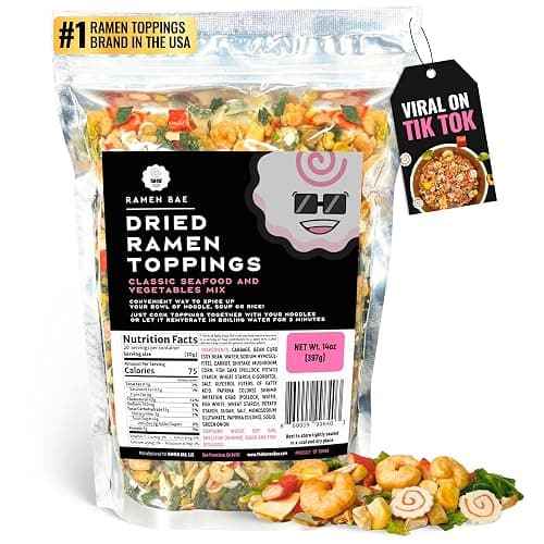The Ramen Bae - Classic Seafood and Vegetables Mix, Dried Ramen Toppings - 14oz (14 oz., Classic Seafood and Veggie Mix) - Image 1
