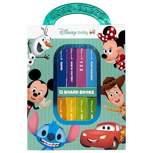 Disney Baby Mickey Mouse, Minnie, Toy Story and More! - My First Library 12 Board Book Set - First Words, Shapes, Numbers, and More! Baby Books - PI Kids - Image 1