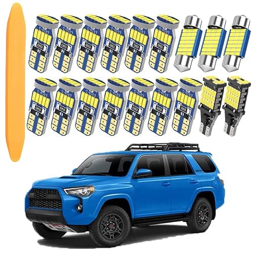 WEIMELTOY LED Interior Light Kit Package for Toyota 4Runner 2006-2021 Interior Lights + License Plate Lights + Cargo Lights + Back Up Reverse Lights + Install Tool etc. (18pcs LED bulbs total) - Image 1