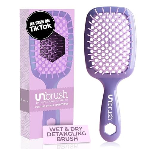 FHI Heat UNbrush Detangling Brush for Pain-Free Brushing on All Wet or Dry Hair Types — Durable DuoFlex Anti-Static Bristles, Lightweight Handle, Vented Hair Brush - Image 1