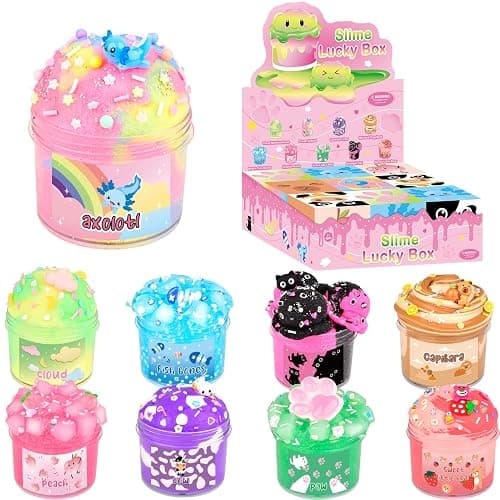 Blind Box Slime Kit 9 Pack, Cloud Butter & Clear Slime, Toys for Girls Boys Kids 8-12, Soft and Non-Sticky, Party Favors, Goodie Bag Stuffers, 4 5 6 7 8 9 10 Year Old Girl Birthday Gift - Image 1