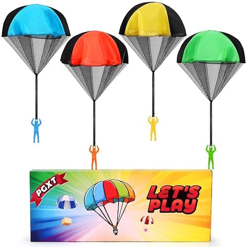 Parachute Toy for Kids, Outdoor Toys Flying Parachute Men, Inside & Outside Toys for or 3 4 5 6 7 8 9 10 11 12 Year Old, Christmas Stocking Stuffers for Kids Grandkids Ideal 2025 Unique Party Favors - Image 1