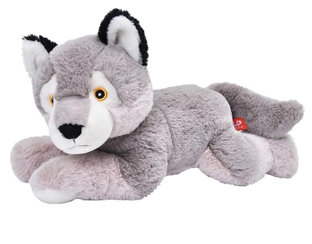 Wild Republic EcoKins Wolf Stuffed Animal 12 inch, Eco Friendly Gifts for Kids, Plush Toy, Handcrafted Using 16 Recycled Plastic Water Bottles - Image 1