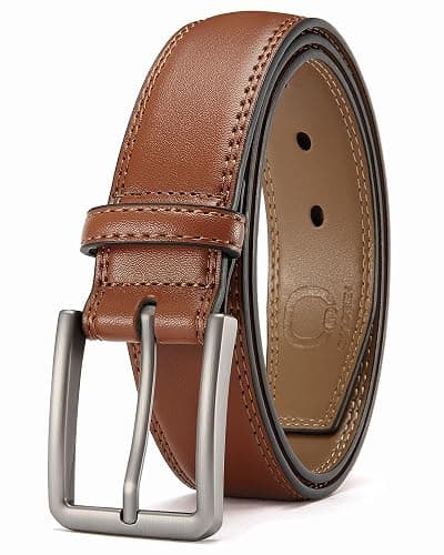 CHAOREN Mens Belt Leather - 1 3/8" Dress Belts for Men - Considerate Gift for Work Business Casual Jeans - Image 1