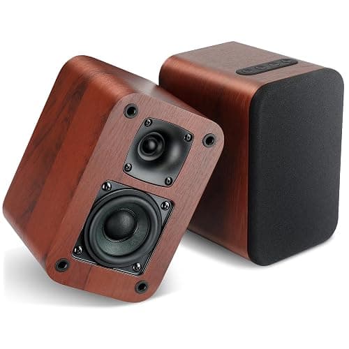 RIOWOIS Powered Bluetooth Bookshelf Speakers, 40W Record Player Speakers with 2.75 Inch Woofer, Stereo Speakers with Optical/AUX/TV-ARC Connection for Turntable, No Receiver or Amplifier Required. - Image 1