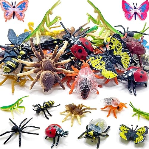 YZXODN 102 Pack Mini Bug Toys, Realistic Insect Toys Figures for Kids,Fake Plastic Bugs for Education Themed Insect Party, Classroom Reward, Gardening Decoration - Image 1