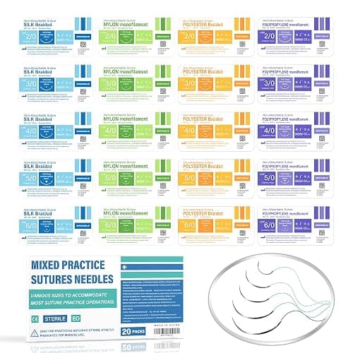 Spectabilis Suture Practice Thread and Needles for Medical Students Training Only (40 Mixed) - Image 1
