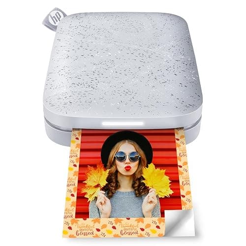 HP Sprocket Portable 2x3 Instant Photo Printer (Luna Pearl) Print Pictures on Zink Sticky-Backed Paper from Your iOS & Android Device. - Image 1