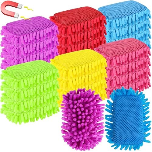 Sherr 24 Pcs Magnetic Whiteboard Eraser School Erase Erasers Microfiber Washable White Board Eraser for Chalk Classroom Home Office (Rainbow Colors) - Rainbow Colors - Image 1
