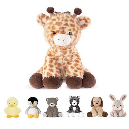 Niuniu Daddy 14" | 3.5 Pound Giraffe Weighted Plush Stuffed Animal, Heavy Giraffe Pillowfort Toys for Kids Adults, Weighted Beads for Stuffed Animals Body Pillow for Gift Birthday Christmas Holiday - Image 1