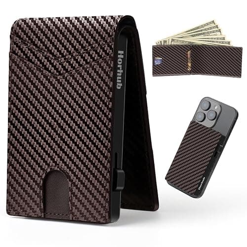 HORHUB Card Wallet for Men, 2-in-1 Detachable Pop-up Wallet+ Magsafe Wallet, Cash and Credit Card Slots,Aluminum RFID Blocking Minimalist Wallet, Front Pocket Wallet mens gifts - Image 1