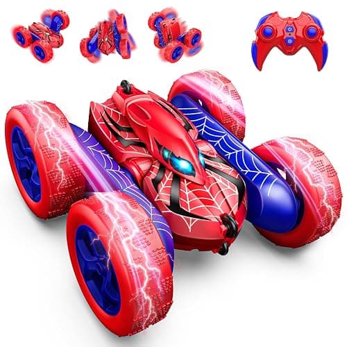 Excitobo Remote Control Car,RC Cars for 4 5 6 7 8 9 10 11 12 Year Old Boy Double Sided 360°Flip 4WD Rechargeable Drift RC Race Car Boys Toys Birthday Gifts Christmas Basket Stuffers for Kids Age 4-12 - Image 1