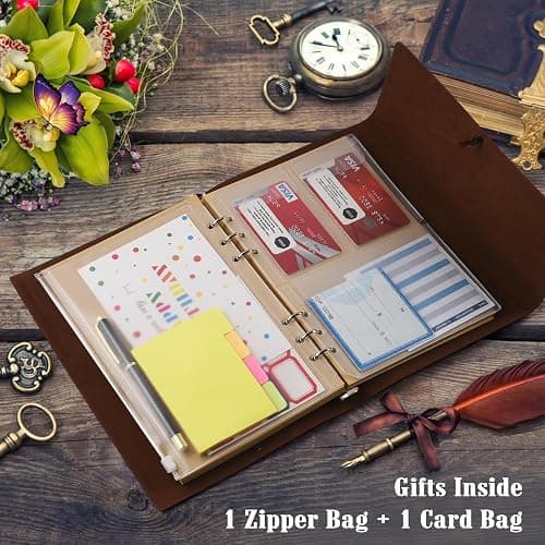 Leather Journals Notebooks with Blank Pages, Vintage Refillable Journal for Writing, Personal Travel Diary Art Sketchbook to Write in, Gifts for Women, Men, Teen Girls and Boys, 160 Pages A5 (Blue) - Image 1