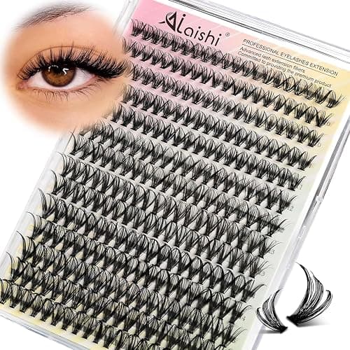 Lash Clusters DIY Cluster Eyelash Extensions 280pcs 9‑16mm 30D Wispy D Curl Natural Volume Lashes–Waterproof Fake Cat Eye Fluffy Individual Soft Clusters(16MIX2-1-X) - Image 1