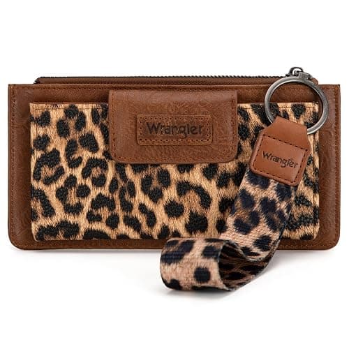 Montana West X Wrangler Wallet for Women Ladies Female Card Cases & Money Organizers Wristlet with Wallet Large Clutch with Coin Purse Smooth Zipper and Rfid Lining - Image 1