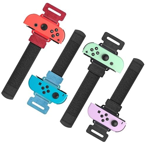 4 Pack Wrist Bands for Nintendo Switch Just-Dance 2026 2025 2024 2023 and for Zumba Burn It Up for Joy-Con, Adjustable Elastic Straps Switch Dance for Switch/OLED Joypad Controller for Adult and Kids - Image 1