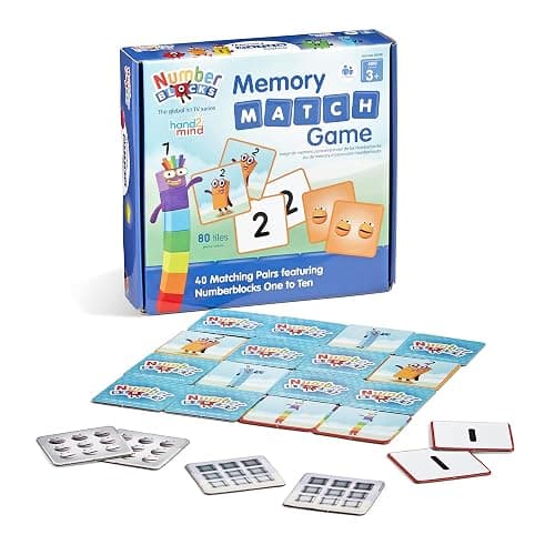 hand2mind Numberblocks Memory Match Game, Matching Card Game, Numbers for Toddlers, Kindergarten Math Toys, Counting Toys, Preschool Learning Activities, Kids Birthday Gift, Easter Basket Stuffers - Image 1