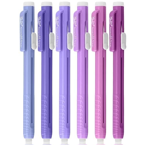 Mr. Pen- Retractable Mechanical Eraser Pens, 6 Pack, Twilight Colors, Latex-Free Precision Pencil Erasers for Artists, Students, Drawing, Sketching & Drafting - Image 1