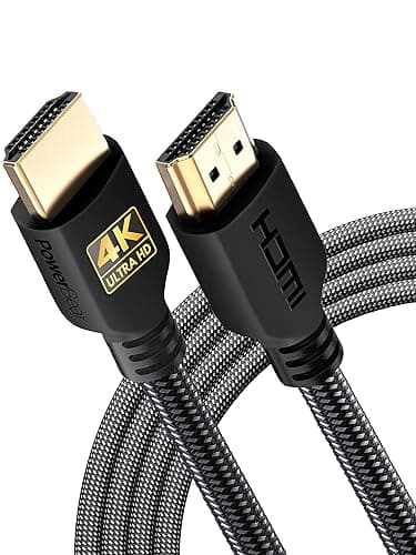 PowerBear 4K HDMI Cable 10 ft | High Speed Hdmi Cables, Braided Nylon & Gold Connectors, 4K @ 60Hz, Ultra HD, 2K, 1080P, ARC & CL3 Rated | for Laptop, Monitor, PS5, PS4, Xbox One, Fire TV, & More - Image 1