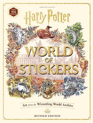 Harry Potter World of Stickers - Sticker Book for Teens and Adults, Officially Licensed (Collectible Art Stickers) - Image 1
