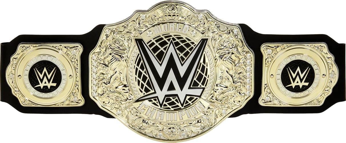 Mattel WWE Championship Title, World Heavyweight Championship Role-Play & Costume Piece, Leather-Like Belt 3+ Feet with One-Time Adjustment - Image 1