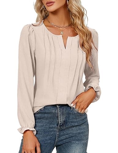 Blooming Jelly Womens Tops Dressy Casual Long Sleeve - Image 1