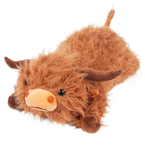 20” Weighted Highland Cow Stuffed Animals for Adults & Kids, 5lbs Large Weighted Highland Cow Lap Animals Plush Gift for Valentine Birthday Holidays - Image 1