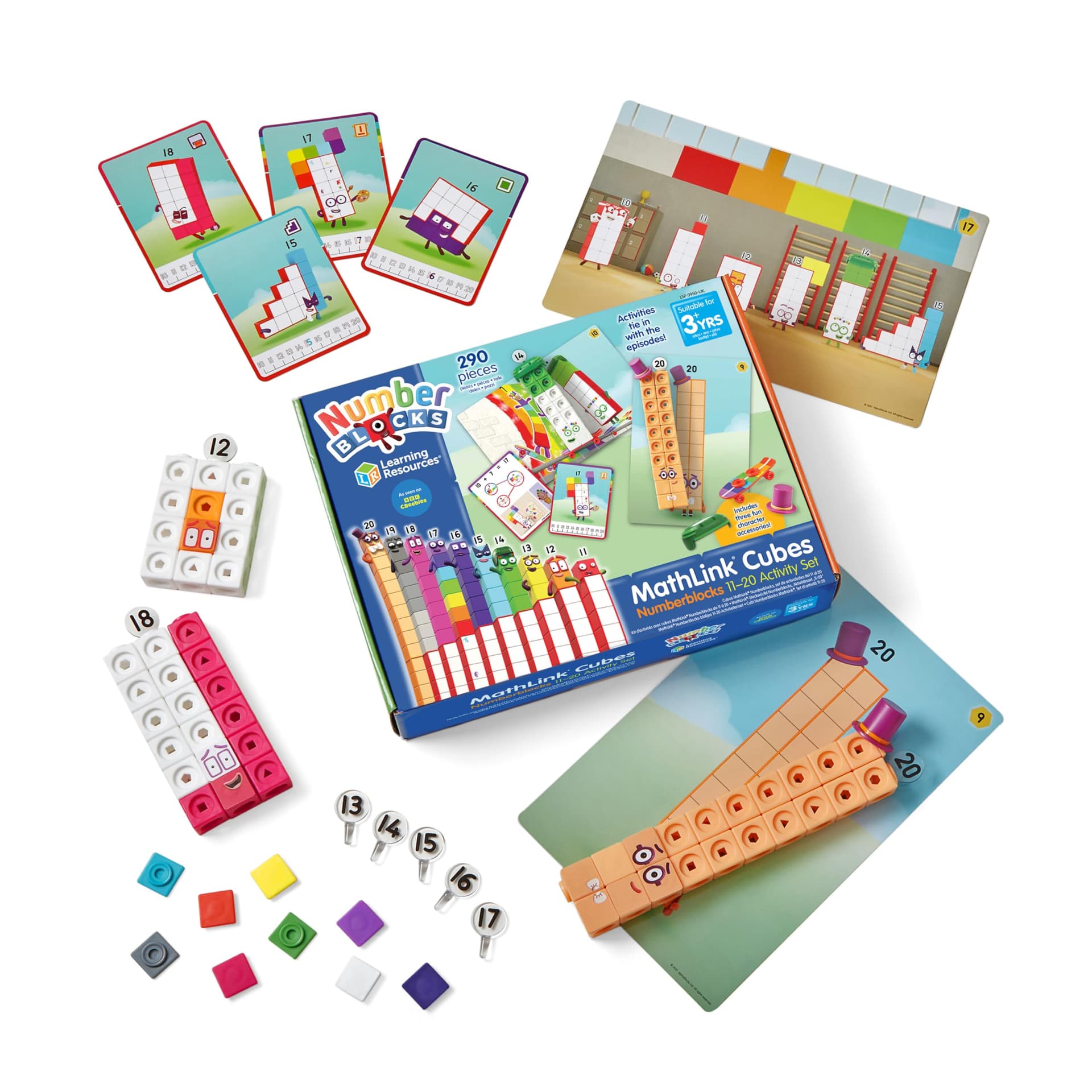 NumberBlocks MathLink Cubes Activity Set 11-20 - Image 1