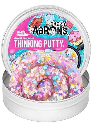 Crazy Aaron's Thinking Putty® - Sweet Surprise - Clear Sensory Putty for Kids and Grown ups in a 4" Tin - Creative and Endless Fun, Stress Relief Therapy Toys, Never Dries Out - Made in USA - Image 1