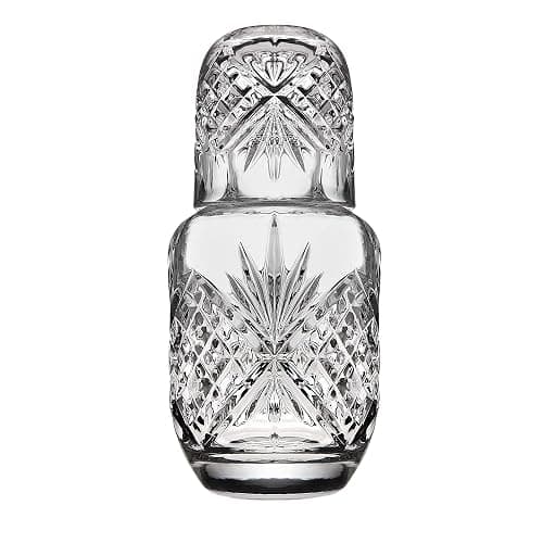 Godinger Bedside Night Carafe - Cup and Bottle to Keep Next To Your Bed for a Handy Midnight Drink, 16oz - Image 1