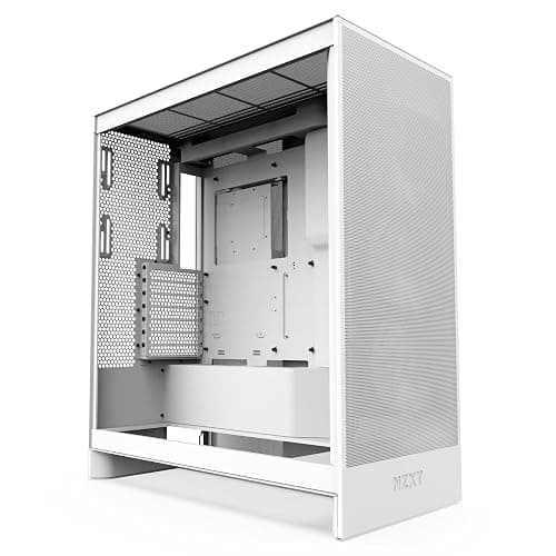 NZXT H7 Flow 2024 - Mid-Tower ATX Airflow Case - Includes Pre-Installed 3 x 120mm Fans - Supports Bottom Fans for Dedicated GPU Cooling - Cable Management - White - Image 1