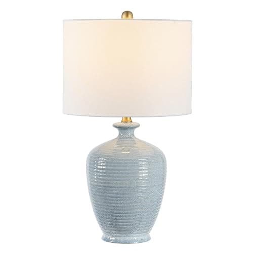 SAFAVIEH Lighting Collection Hanron Modern Blue 26-inch Bedroom Living Room Home Office Desk Nightstand Table Lamp (LED Bulb Included) - Image 1