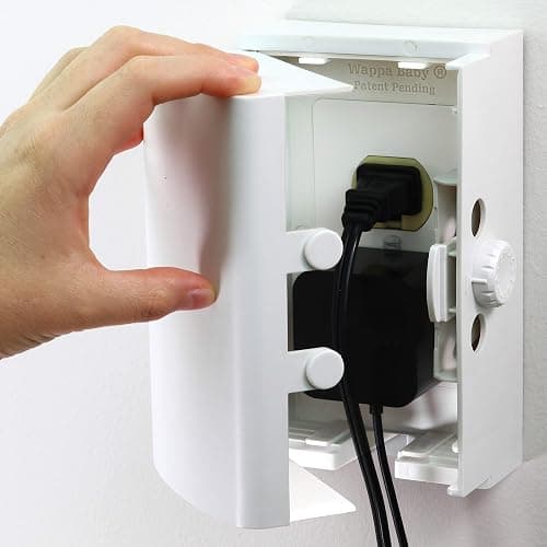 Outlet Cover BOX Baby Proofing (1-Pack) Patented Dual-Lock for Much Better Toddler Proofing, Easy Operation, Simple 3 Step Install with Included Screws. Provides Extra Space Inside for Plugs,Adapters - Image 1