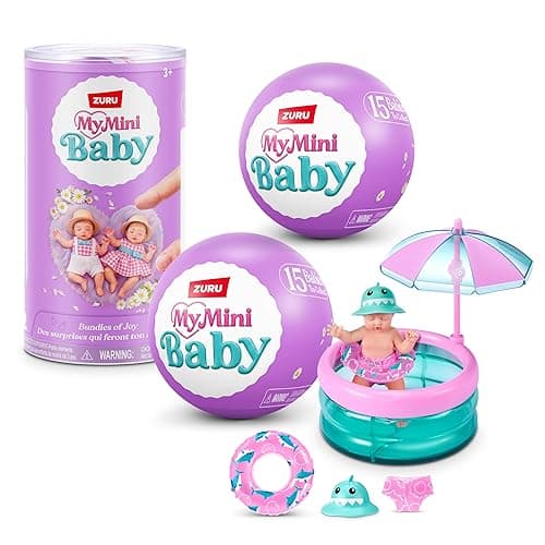 5 Surprise My Mini Baby Series 2 By ZURU, Collectible Mystery Capsule, Toy for Girls, Realistic Miniature Baby, Playset and Accessories (2 Capsules) - Image 1