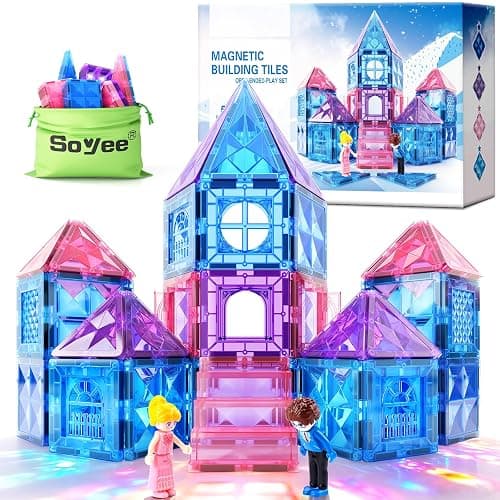 Soyee Diamond Magnetic Building Blocks - Princess Toys for 3-8 Year Old Girls & Boys - 3 4 5 6 Year Old Girl Birthday Xmas Present - Image 1