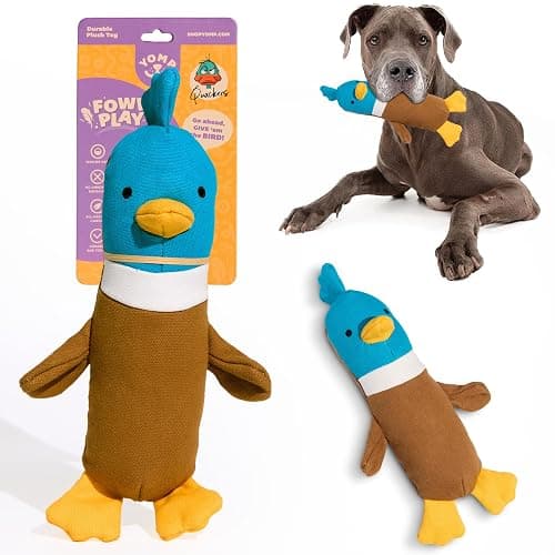 Yomp Plush Duck Dog Toy – Durable Stuffed, No Squeaker Dog Toys with Natural Canvas and Crinkle Paper – Interactive Stuffed Animal for Dogs (Quacker) - Image 1