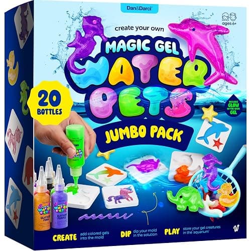 Dan&Darci Jumbo Aqua Fairy Water Gel Kit for Kids - Christmas Craft for Kids - Magic Elf Toy Kits - Water Pets - DIY Squishy Maker - Make Your Own Squishies Crafts - Gifts for Boys & Girls Ages 6-12 - Image 1