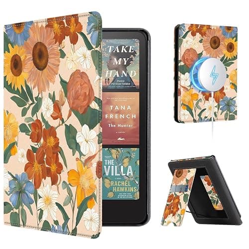 CoBak Stand Case for 7" Kindle Paperwhite 12th Gen 2024 and Kindle Colorsoft with Hand Strap - Compatible with iPhone MagSafe, for Samsung/Belkin/Anker Wireless Charging Pads, Durable, Auto Sleep Wake - Image 1
